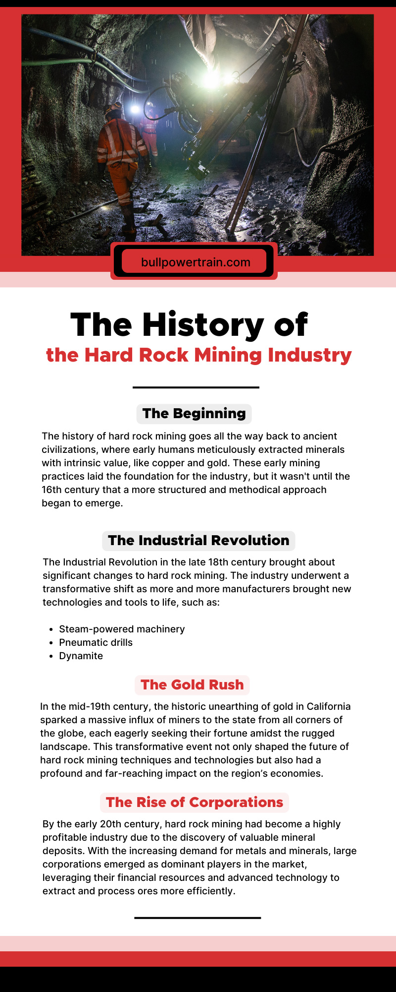The History of the Hard Rock Mining Industry